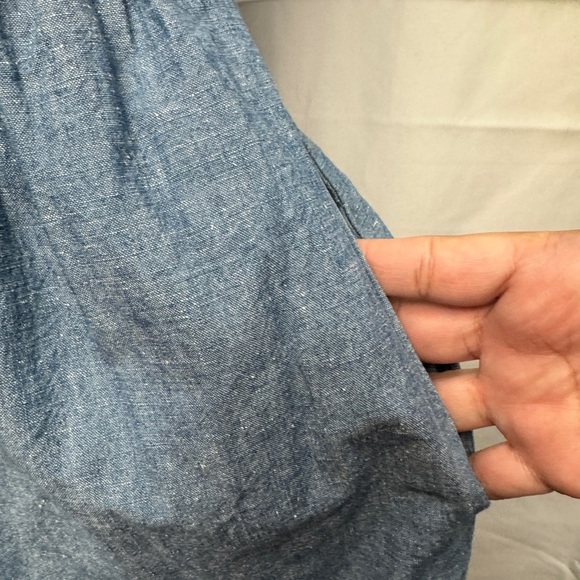 Free People Carolina Chambray Mini Dress Blue - Picture 6 of 9